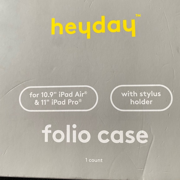 NWT Target heyday 10.9'' ipad air/11'' ipad pro folio case stylus holder black - Picture 2 of 7